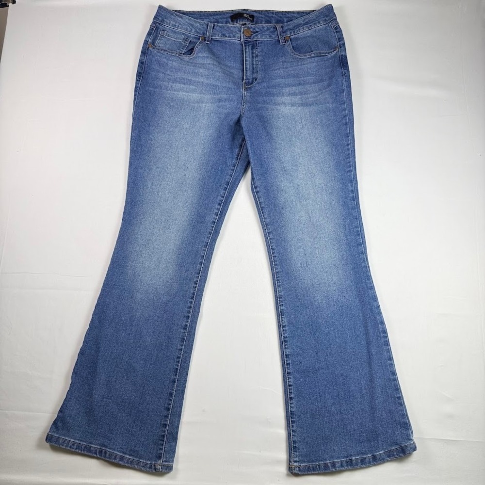 1822 Denim Women Medium Wash High Rise Bootcut Stretch Jeans Size 16